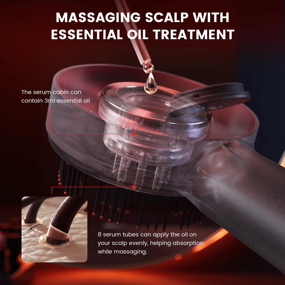 Scalp massaging brush